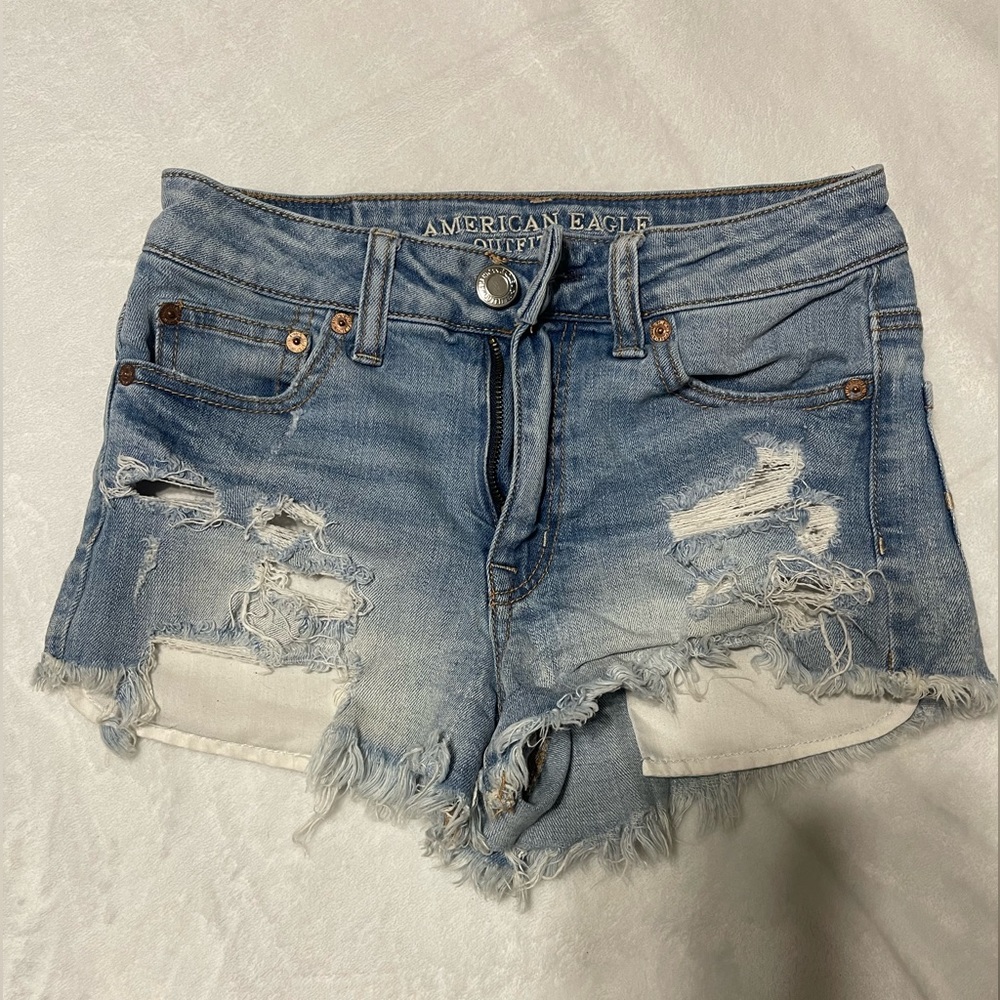 American Eagle high rise festival stretch shorts